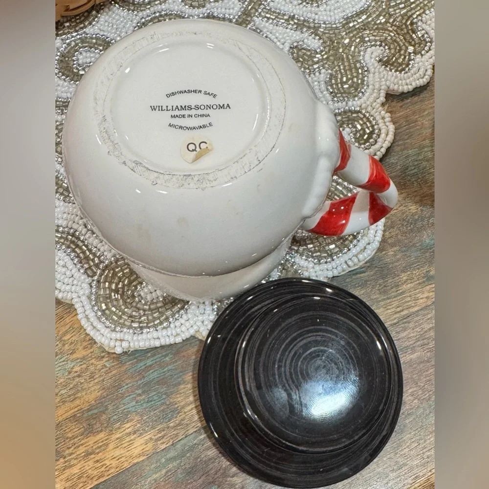 NIB Williams-Sonoma Holiday Snowman Mugs Set of 4 w/ Top Hat Lids – New in Box